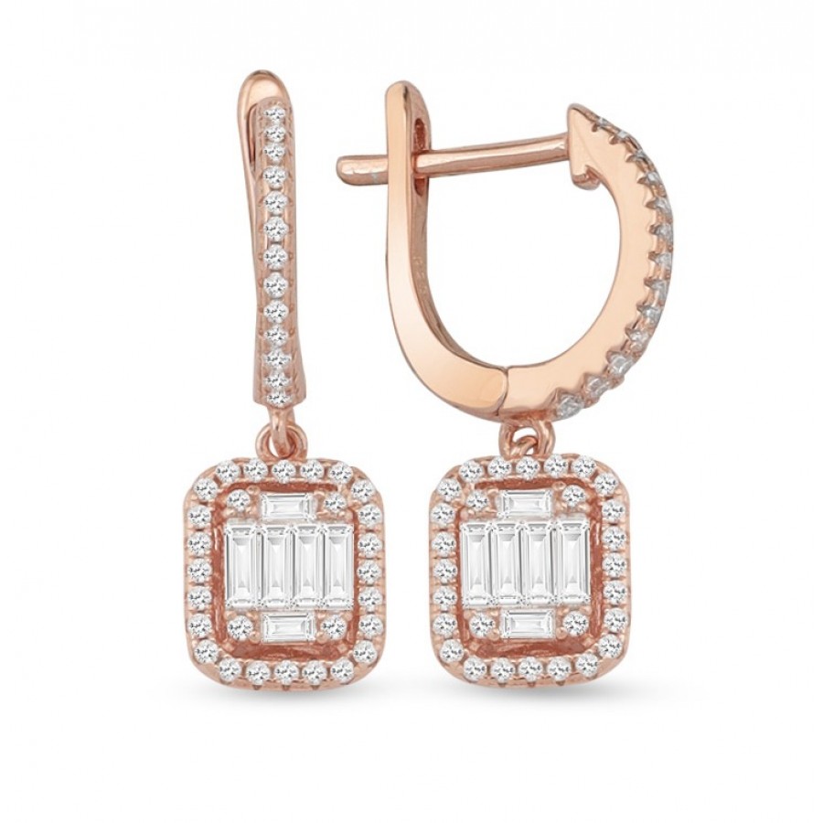 Monemel Swarovski Element Soft Pink Earring - Ear Rings - Monemel