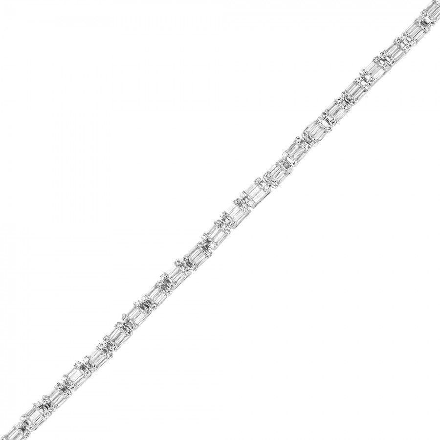 Monemel Swarovski® Baguette Silver Bracelet