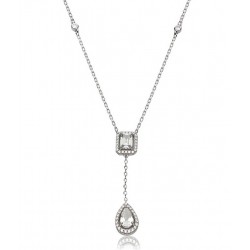 Monemel 925 Silver Baquette Necklace