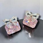   Monemel Swarovski Kare küpe(Altın kaplama)