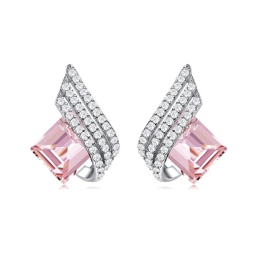   Monemel Swarovski Kare küpe(Altın kaplama)