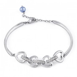 Monemel Swarovski Taşlı Sıralı Kalp Bileklik Monemel Swarovski Taşlı Sıralı Kalp Bileklik
