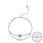 Monemel  Blue Swarovski® Crystals Fish Bangle - ALL - Monemel