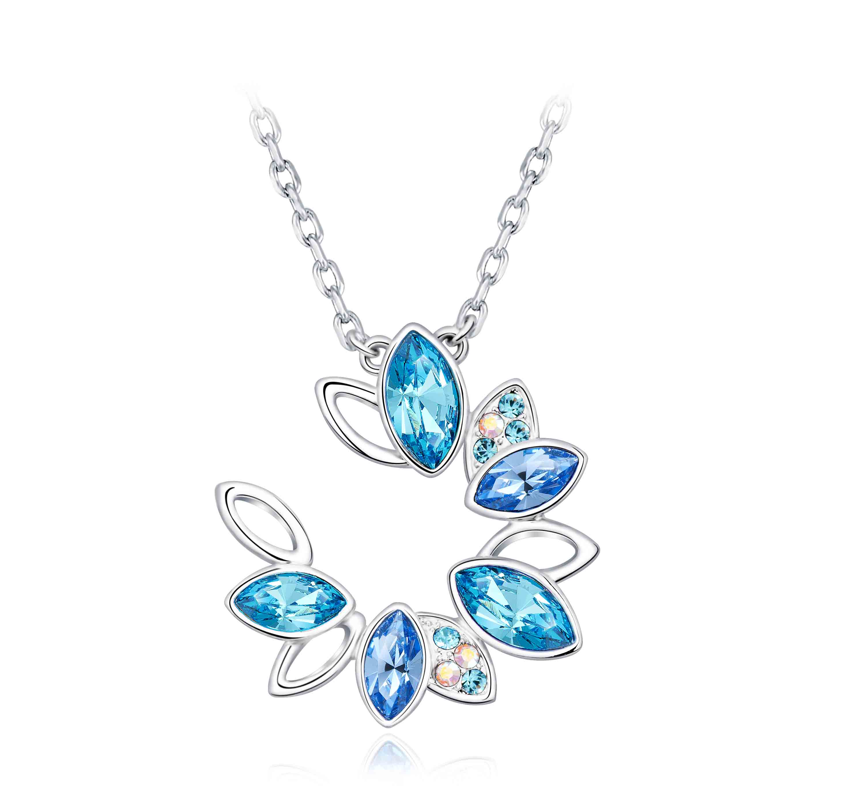 Mavi Kristal Taşlı Kolye - N0209